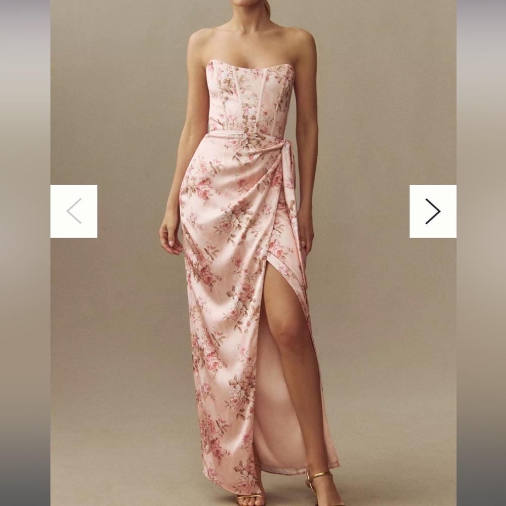 V Chapman June Dress in Pink Rose Print, Size 6